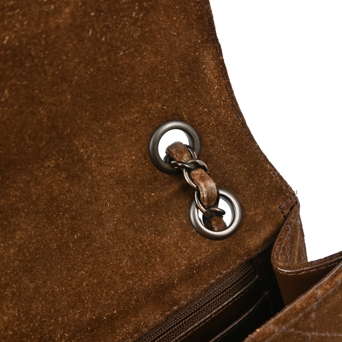 Chanel Brown Suede Single Flap Shoulder Bag XX07087 | eBay