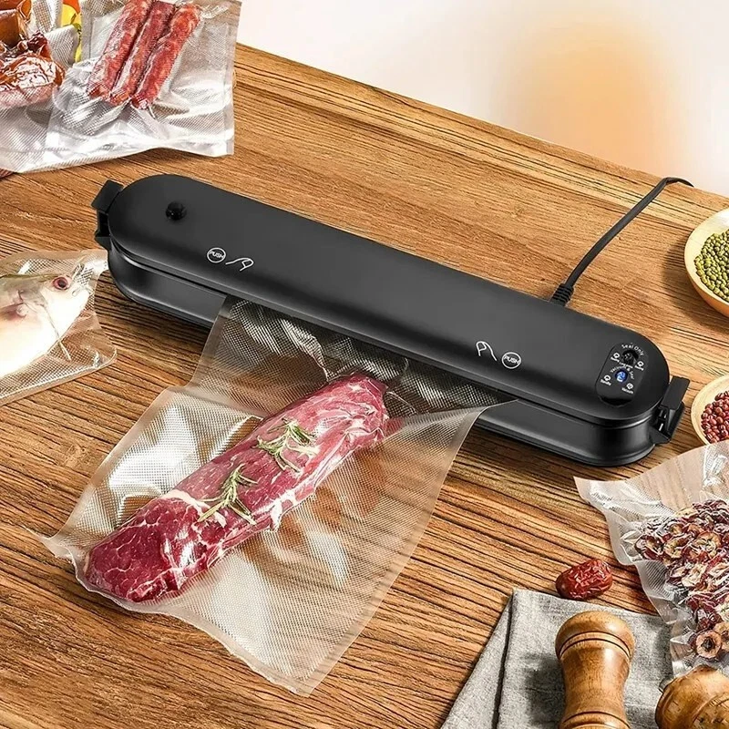 Selladora Electrica Al Vacio De Alimentos Con Bolsas Plasticas Sellador Comida