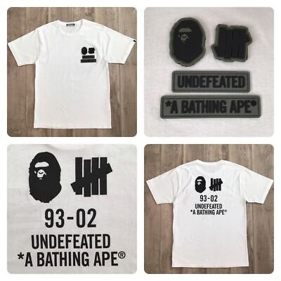 BAPE × undefeated T-shirt a bathing ape White Size M | eBay