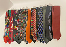 Lot Of 17 Men's Ties - Multiple Designers, Themes, Characters See Details 