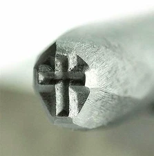 Cross Steel Punch Stamp 3/16" 5 mm Metal Marking Gold Silver Religious Jewelry