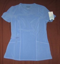 Cherokee Allura Women's Pullover Scrub Top, Stretch, 10 Elastane, Blue, XS, New
