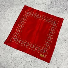 Zilli Silk Handkerchief Pocket Square Scarf Red 32cm