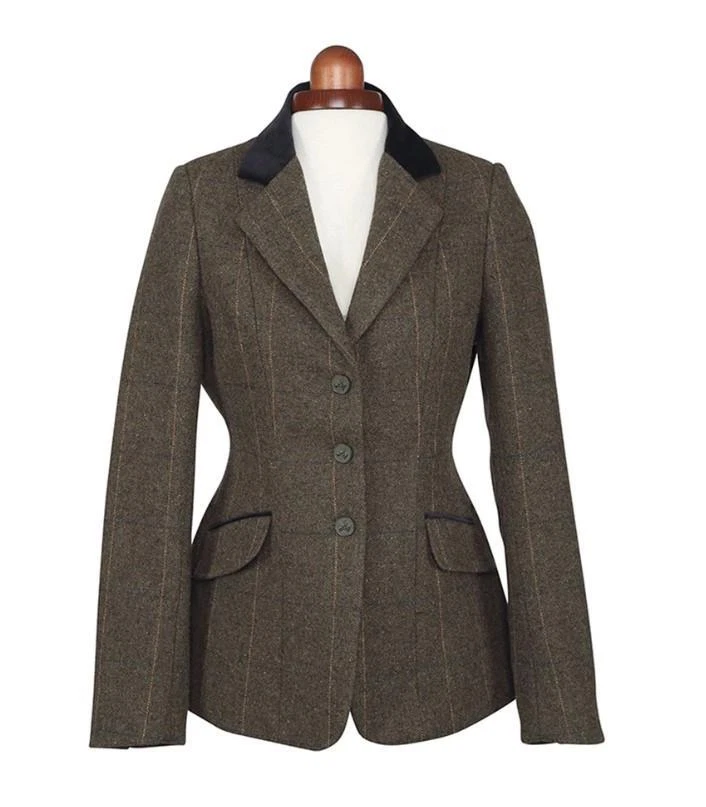 Veste D'équitation Shires Tweed Femme - Taille 44 UK (16/18), Marron Et Marine