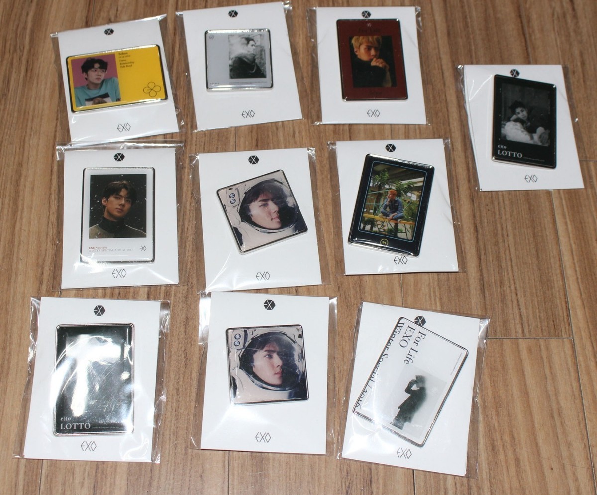 EXO SMTOWN GIFTSHOP OFFICIAL GOODS SEHUN ALBUM COVER EPOXY BADGE