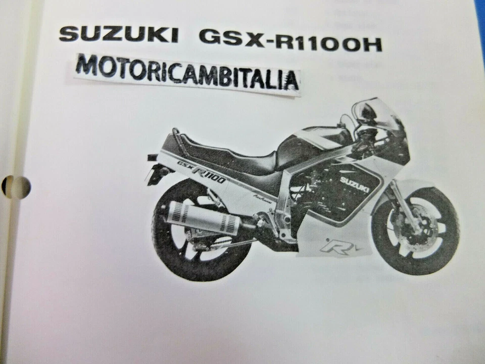 Sukuki GSX R 1100 Moto Manual Catálogo Piezas de Repuesto Spare A Motorcycle - Imagen 2 de 4
