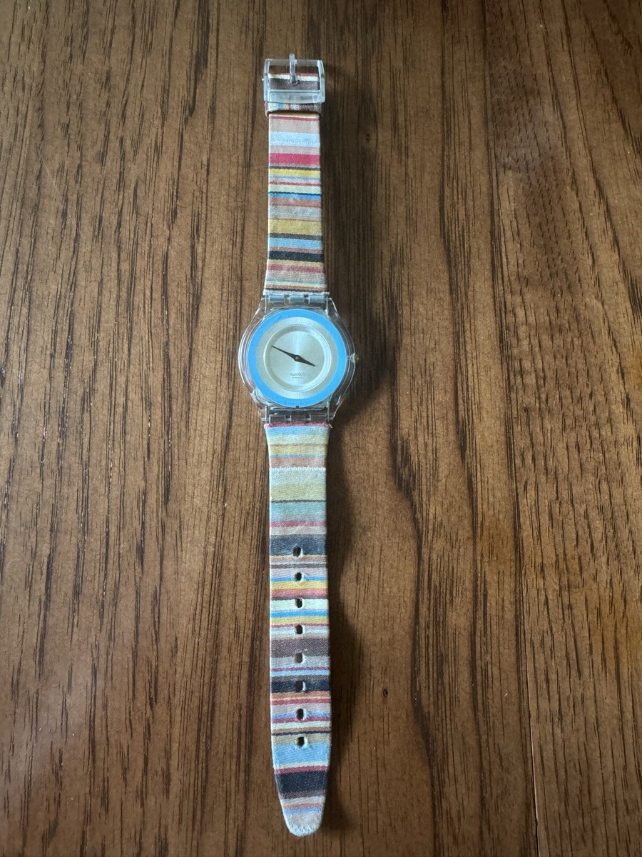 Swatch Swiss Pangasius Orange Blue Green Colorblock Watch New Battery Working New swatch watch blue - Gem main image 4