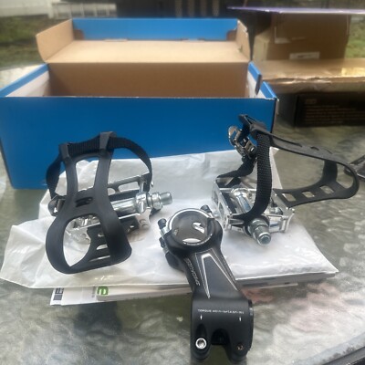 mks sylvan road pedals with toe clips and straps