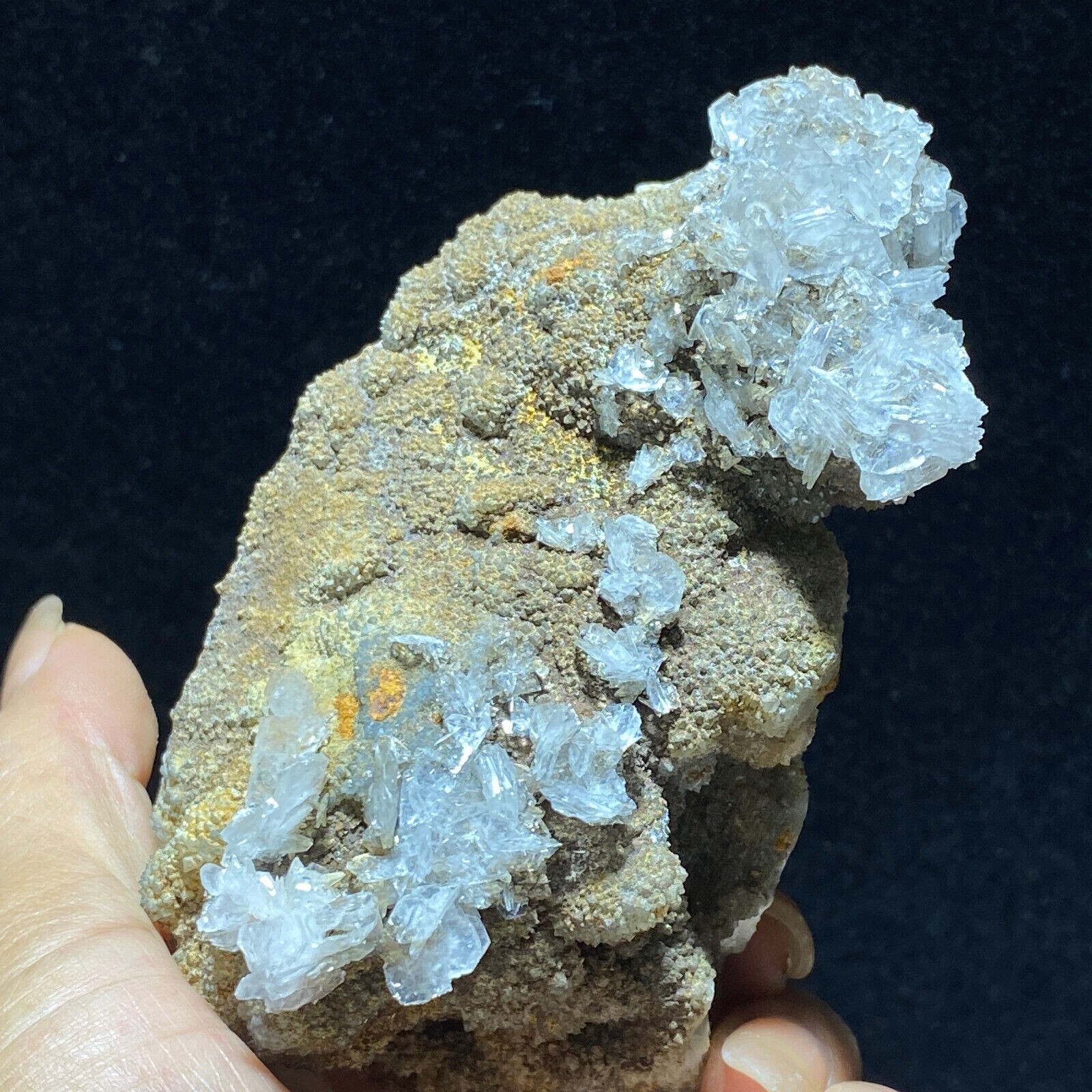 344g Natural White Flower Type Water Zinc Ore & Rock Mineral Specimen