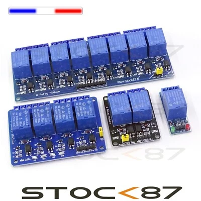 Module relais 5V 1 à 8 relais pour Arduino , Raspberry .... low trigger carte