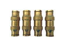 Road Superior Truck Parts 4 Pc DOT Approved 3/8” Brass Quick Connect Tube Union