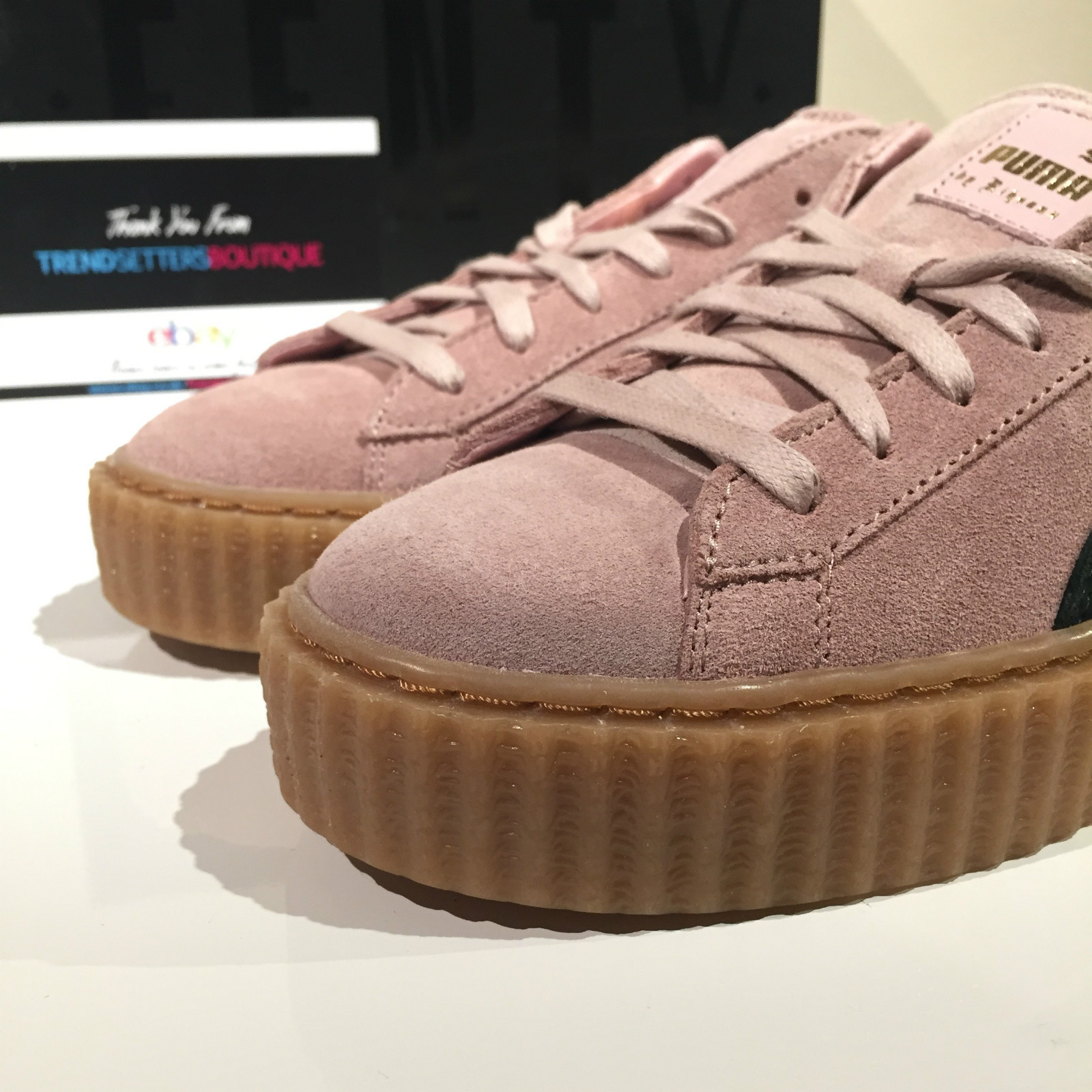 PUMA RIHANNA PINK SUEDE SUEDE SUEDE CREEPERS 4 4.5 5 6 7 7.5 8 FENTY CREEPER RIRI TRAINERS d83a32 PUMA RIHANNA PINK SUEDE SUEDE SUEDE CREEPERS 4 4.5 5 6 7 7.5 8 FENTY CREEPER RIRI TRAINERS d83a32