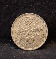 1966 Great Britain 6 pence, late Elizabeth II, KM-903 GB17 