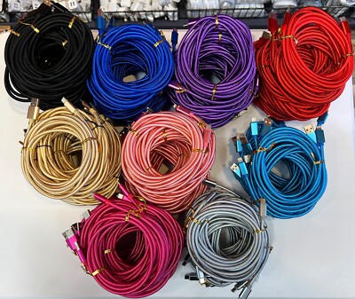 Wholesale 100x 10FT Type-C to USB Fast Charging Data SYNC Charger Cable Cord