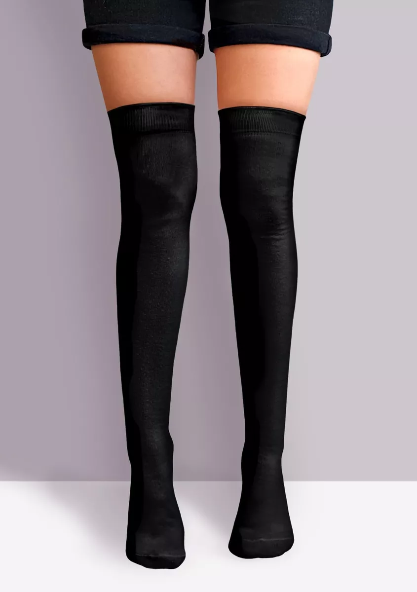 Thigh high on sale black stockings
