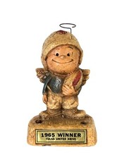 1965 Tulsa United Drive Campaign Winner Award Football Angel Figurine