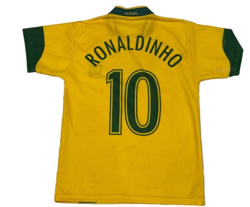 Brazil Ronaldinho # 10 2006 Retro Jersey Men's Medium Shirt