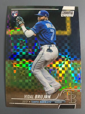 2022 Topps Stadium Club Chrome X-Fractor Vidal Brujan RC Tampa Bay Rays #47