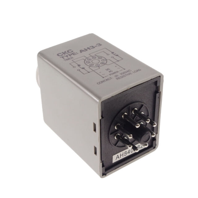 110v 0-30s Power on Delay Ah3-3 Timer Relay With Socket Base Pf083a 8 Pins for sale online