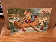 Vtg Postcard Embossed Valentine s Loving Wish...