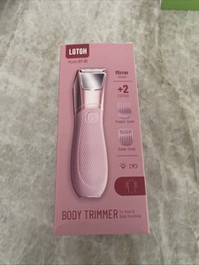Bikini Trimmer for Women: Mirror Electric Shaver for Body Pubic Hair with LED Li