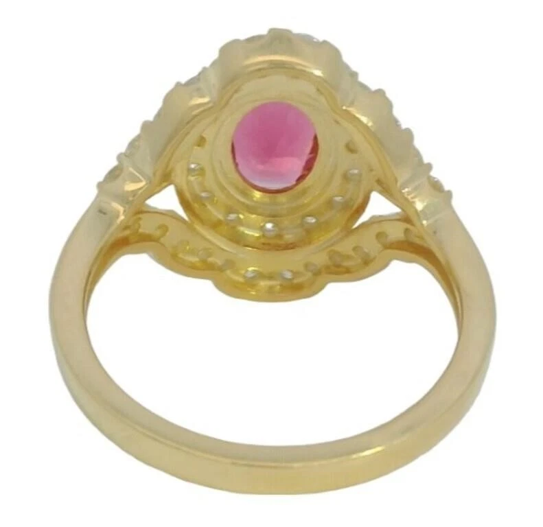 2.50 Ct Ct Ruby Red Lab Grown Diamond 14K Yellow Gold Ring Sz 7 - Image 2 of 4