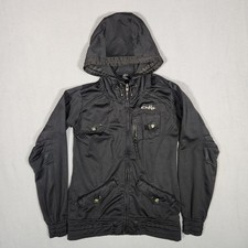 Oakley Jacket Womens Extra Small XS Black Full Zip Tech Pockets Hooded Coat