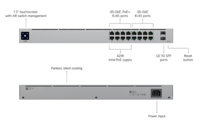 Ubiquiti UniFi 16-Port USW-16-PoE Gigabit Switch