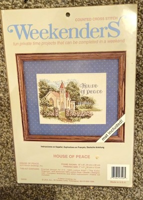 Vintage Weekenders ''House of Peace'' gezähltes Kreuzstich-Set #03528 von JCA, Inc.