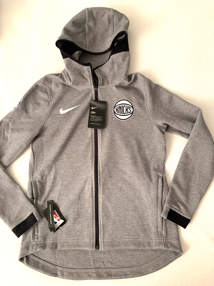 NY KNICKS JACKET ZIP HOODIE NIKE DRI-FIT WOMENS MEDIUM GREY MSG