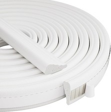 196” Wedge-Shape Foam Window Weather Stripping Door Seal 196", White