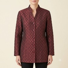 160-Coldwater Creek Quilted Jacket size L / PTP 22  
