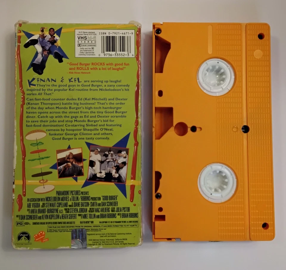 Good Burger (Pre Owned VHS 1997) Kenan & Kel Shaquille O'Neal Orange Tape Funny - Image 3 of 4