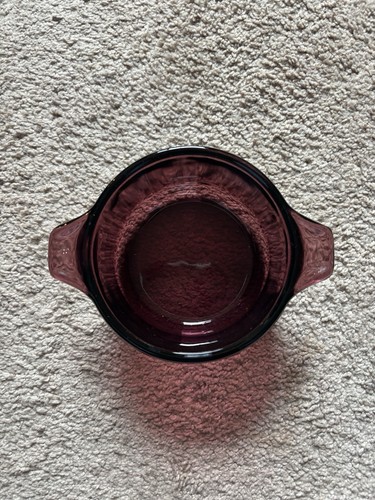 Vision Cranberry Glass Corningware Ramekin 1 Cup No Lid Pyrex