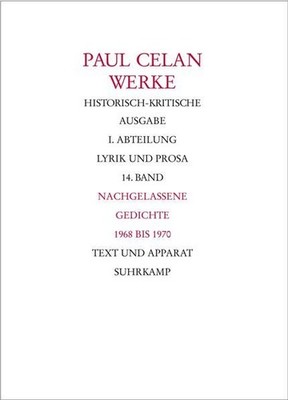 Buch: Nachgelassene Gedichte 1968-1970, Celan, Paul, 2008, Suhrkamp Verlag