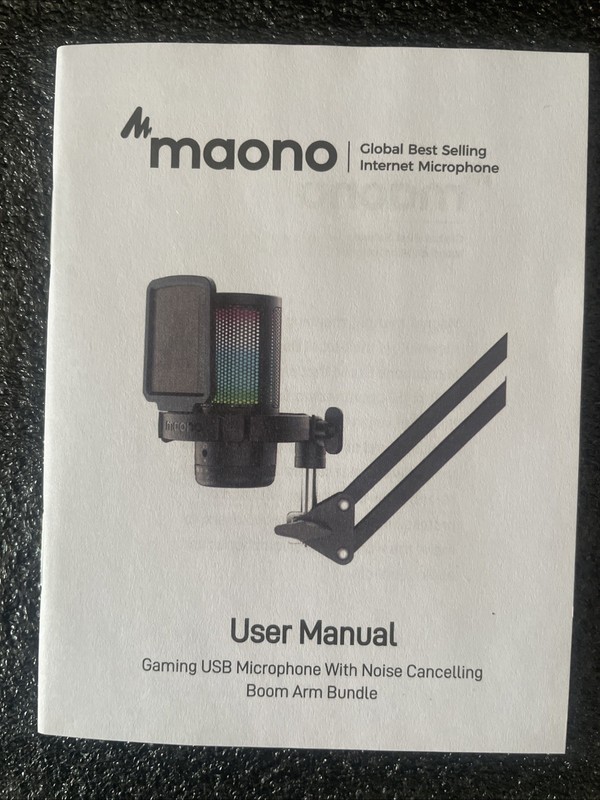 Maono DGM20S Gaming Microphone USB-C Wired, RGB Black, Mute for PC PS5