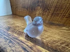 Fenton Satin Frosted Glass Songbird Figurine/Paperweight