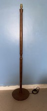 Refurbished Vintage Teak And Brass Standard Lamp