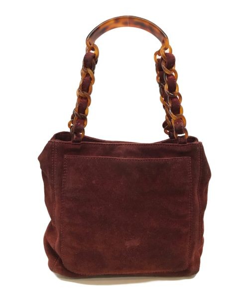 CHANEL plastic chain suede handbag Bordeaux 5489162 Tote Bag | eBay