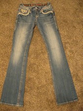 Rock Revival Kori Bootcut blue mid wash jeans women size 26 26x32 