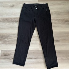 Calvin Klein Skinny Crop Stretch Jeans Womens Size 2 Mid Rise Black