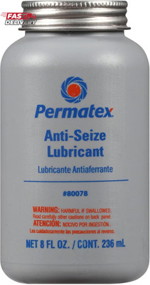Permatex 80078 Anti-Seize Lubricant with Brush Top Bottle, 8 Oz.
