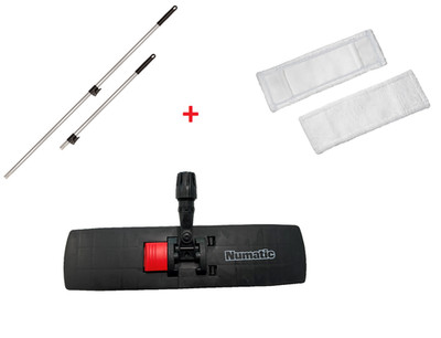Numatic Bodenwischer Set Klapphalter 40 & 50 cm Mikrofaser Mopp Wischmopp +Stiel
