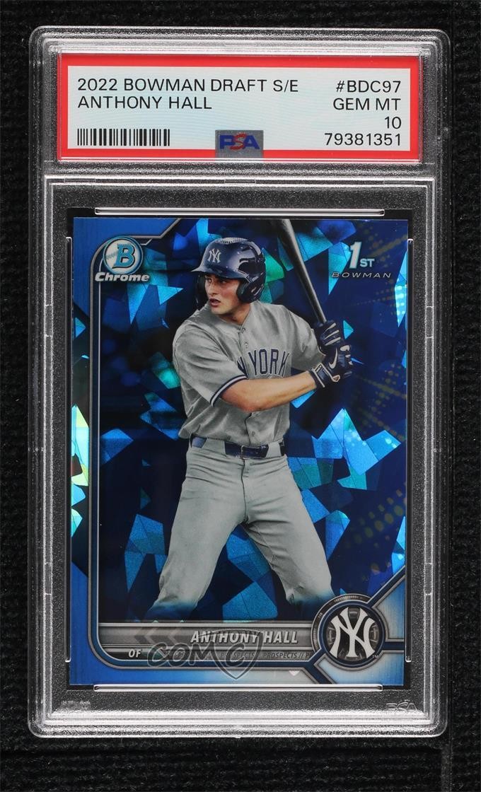 2022 Bowman Chrome Draft Sapphire Edition Anthony Hall PSA 10 GEM MT 1m9v