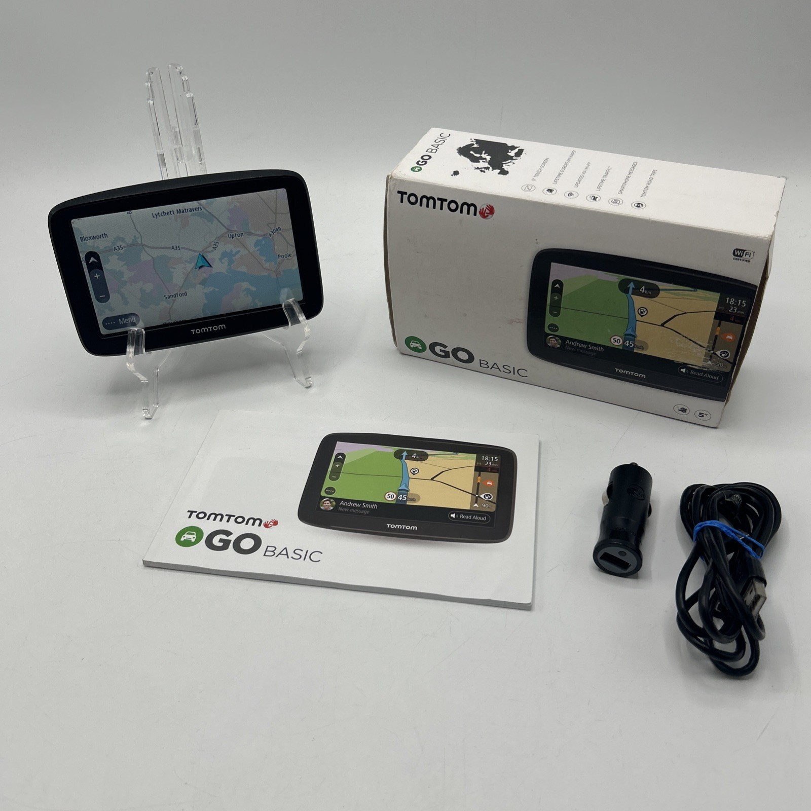 TomTom GO Basic 5’’ Sat Nav (Updates Via Wi-Fi TomTom UK Europe Latest Maps)