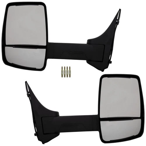 Mirrors LH RH Set For E350 E450 E150 E250 Manual Glass Adjust with 4-Bolt Mount