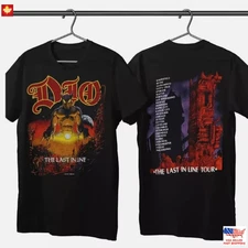 Dio Last In Line Tour T-Shirt Heavy Metal Rock Band Concert Tee Vintage Reprint
