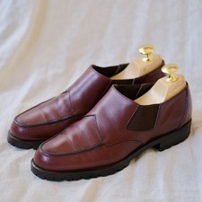 PRADA Side Elastic Vibram Lazy Man Shoes Brown Size 35.5 Made in Italy