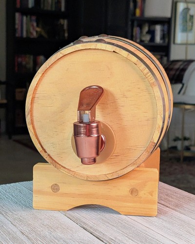 Wooden Keg Authentic Heritage Mini Whiskey Barrel Rustic Decor Collectible Piece