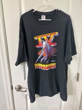WCW 4 Horseman 1995 VTG Ric Flair Black T-Shirt XXL Single Stitch Wresting Horse